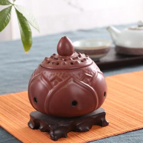 Chicken blood red Incense burner restoring ancient ways Carefully-selected spice Lotus smoked incense burner Incense coil