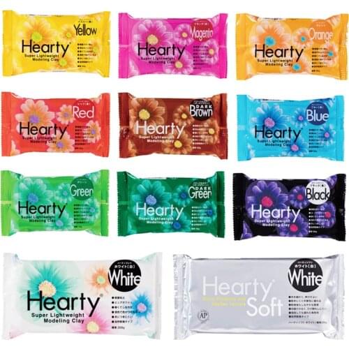 PADICO 500g lightweight modeling clay suit Hearty series 10 colors are available for making flowers and dolls ultra-light clay