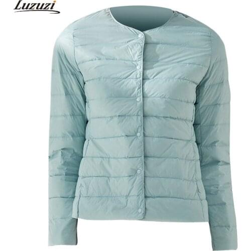 Luzuzi Ultra Light Duck Down Women Matt Fabric Lightweight Coat Warm Female Windbreaker Parka Womens Down Jackets Plus Coats