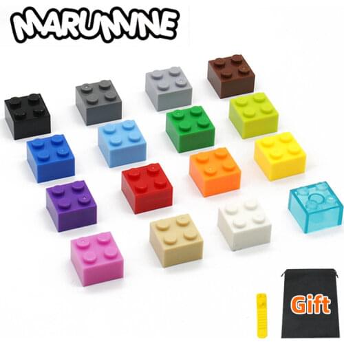 Marumine 2x2 Brick Cube Parts Toys 3003 50PCS Tower Building Blocks MOC Classic Bricks Set DIY Toys for Kids Children Playing
