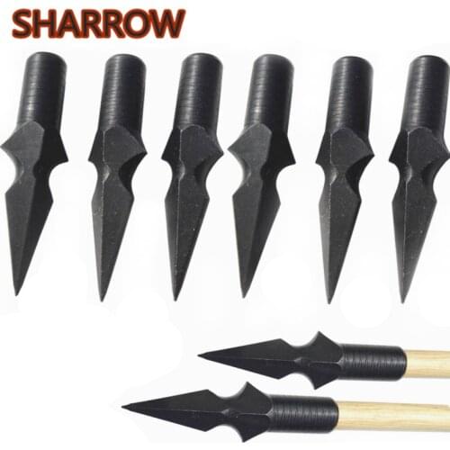 3/6/12pcs Archery Traditional Broadhead 215grain Arrow Target Point Tips Arrowhead For Outdoor Shooting Practice Accessories