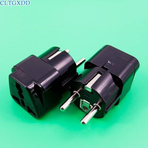 German KR EU Plug Adapter Universal AU UK US To EU European Euro Germany Travel AC Power Adapters Sockets Electric Outlet