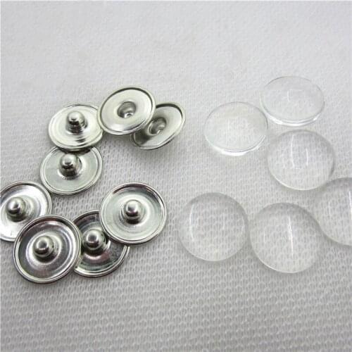 New Arrival 20sets No Design Custom Jewelry Snap Button Accessories DIY Snap Necklace Bracelet&Bangles Fit 18mm 12mm Snap