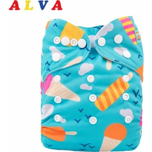 New Arrival! Alvababy Cloth Diapers Baby with Microfiber Insert Reusable Diaper Pocket Nappy for Babies 3-15kg