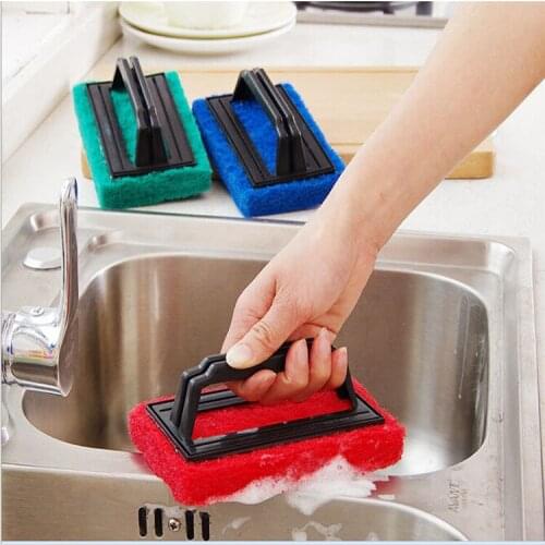 Kitchen decontamination with handle sponge bottom cleaning brush sponge eraser Magic Eraser bath brush nano ceramic tile +Z