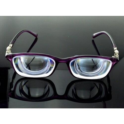 Frame High Myopia Myodisc Glasses Purple Women Frame Material Pattern Type Tr90 Frame Low Vision Aid -17D PD64