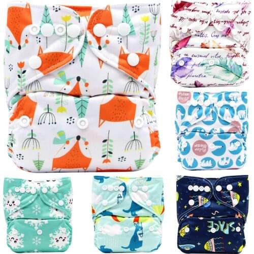 Washable Eco-Friendly Cloth Diaper Cover Adjustable Nappy Reusable Diapers Baby Cloth Nappy Happy Flute Training Pants Toddler