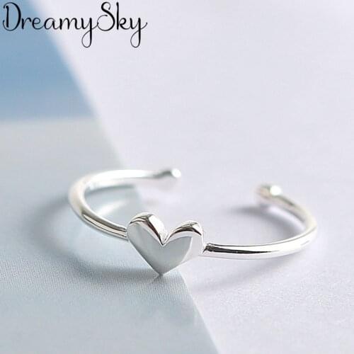 Exaggerated Personality Silver Color Heart Love Rings For Women Wedding Jewelry Vintage Open Antique Ring Anillos