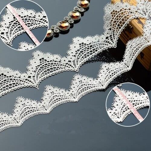 1Meter Eyelashes Lace Embroidery Trim Wedding Dress Ribbon Trim DIY Sewing Lace Edge
