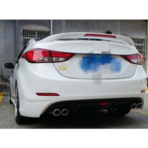 For 2011-2016 HYUNDAI ELANTRA 4DR Sedan With Light Unpaninted Wing Trunk Lip Spoiler Style Rear Spoilers Factory ABS