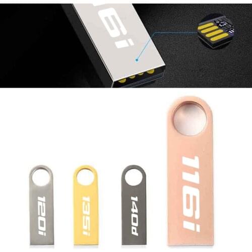 USB flash drive 16GB 32GB Pen Drive waterproof metal u disk For BMW 1 series E81 E82 E84 E87 E88 F20 F21 118i 120d 140i X1