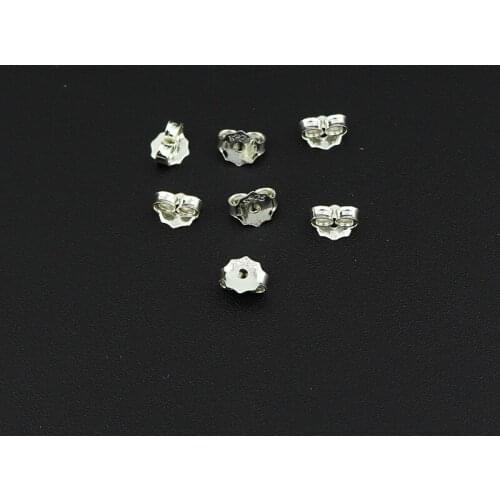 Ear Nuts Post Stopper Earring Butterfly Clasp 925 Sterling Silver New 2020 For DIY Jewelry Making Earring setting back with pin
