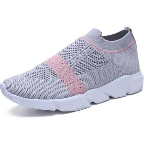 Women Vulcanized Shoes High Quality Women Sneakers Slip On Flats Shoes Women Loafers Plus Size 43 Walking Flat Shoes NVX83