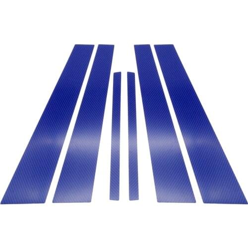 1 Set for Honda Civic 2006-2011 Anti Scratch Carbon Fiber Decal Car Window Mirror Pillar Posts Cover Trim Column Strip Sticker