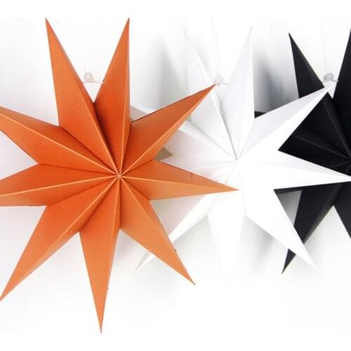 30cm Nine-pointed Star Paper Kid Room Hanging New Year Party Ornament Decor