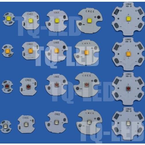 10pcs/lot CREE XBD XB-D 3W 1A High Power Led Emittler on 8mm 12mm 14mm 16mm 20mm aluminum pcb board