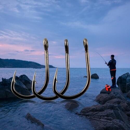 100Pcs Circle Fishing Catfish Hooks Thick Sharp Portable Strong Carbon Steel Sharp Fish Tools for Sea