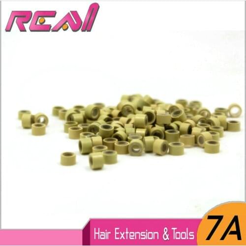 1000Pcs 5.0*3.0*3.0Mm Silicone Lined Micro Link Micro Hair Beads For Dreadlocks Feather Human Hair Extension Tools
