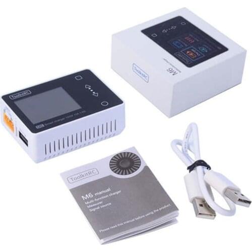 2019 new ToolkitRC M6 DC 150W 10A LCD 2-6S Lipo Battery Smart Balance Charger Discharger W/ Tester For RC Multicopter Part Accs