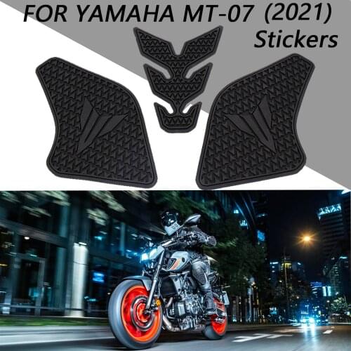 2021 FOR YAMAHA MT07 MT-07 Motorcycle Non-slip Side Fuel Tank Stickers Waterproof Pad Rubber Sticker