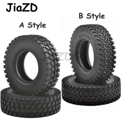 4Pcs RC 1:10 Crawler Beadlock Wheels Tire 1.9 Inch Rubber Wheel Tire 98mm Tyre For RC Car Tamiya Truck F350 Axial SCX10