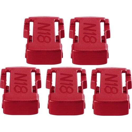 5Pcs/Set 18V Battery Mounts Storage Holder Shelf Rack Slots 18V Battery Mount Bracket Slots for MILWAUKEE M18