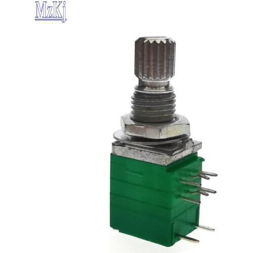 5PCS RD097 50K Taiwan Volume Potentiometer B50K High Precision 10% Double Sealed Stereo With Switch 50KBX2 For Hivi S3W RV097