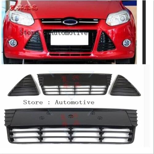Car-styling ABS chrome front rear fog lamps cover trim For Ford Focus 2012 2013 2014 Grille Around Trim Racing Grills