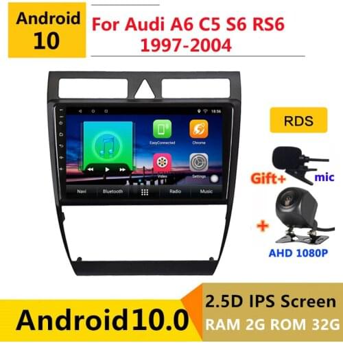 Android 10.0 car radio auto stereo for Audi A6 C5 1997-2004 S6 2 1999-2004 RS6 navigation GPS DVD Multimedia Player