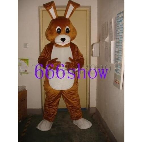 Free shipping brown easter bunny rabbit cartoon mascot costume