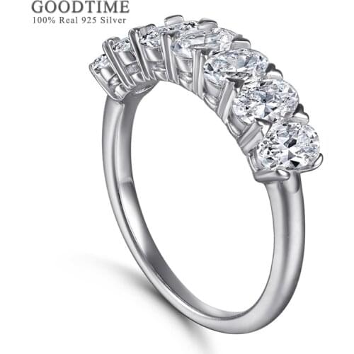 Noble Women Zircon Ring Set Pure 925 Sterling Silver Wedding Engagement Ring Jewelry Accessories Anniversary Gift For Party