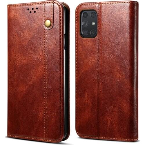 Luxury Texture Leather Book Cover for Samsung Galalxy A72 A52 2021 Flip Case 360 Protect Wallet Skin for Samsung A 72 52 Coque