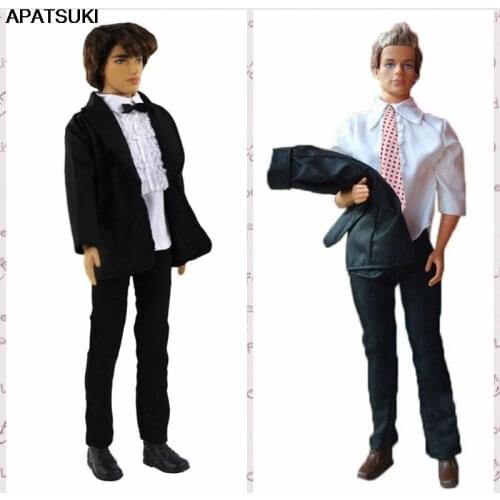 1set Western-Style Business Suit Clothes for Ken Boy Dolls Outfits Wedding Clothes for Barbies Boyfriend Ken Male Dolls 1/6