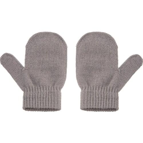 D7WF Baby Winter Hat and Glove Kid Warm Knitted Fleece Hat Set Warm Suit 0-3 Age Year