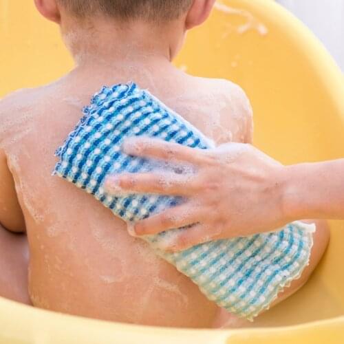 Japan Imported Baby Brush Rubbing Washcloth Bath Brush Bathing Soft Foaming Sponge Exclusive for Children Let Baby Like Bathing