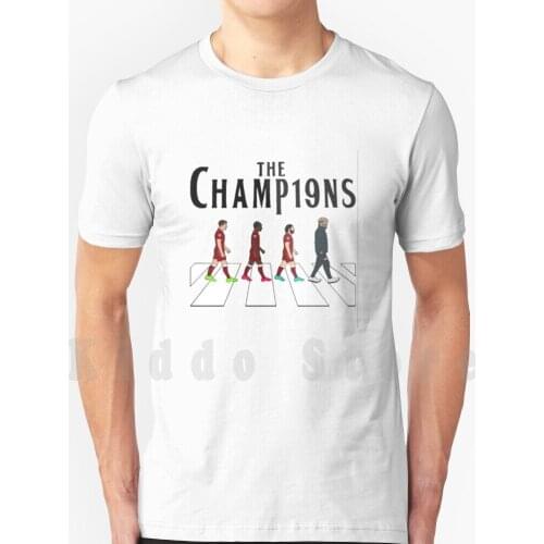 Champ19ons T Shirt Cotton Men DIY Print Cool Tee Football Soccer Ynwa Anfield England Salah League Klopp Champ19n Champ19ns