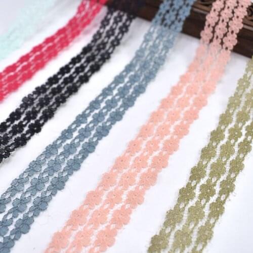 10yards embroidery cotton lace fabric ribbon 26mm wide white net lace trimmings for sewing DIY Home Wedding clothing decoration