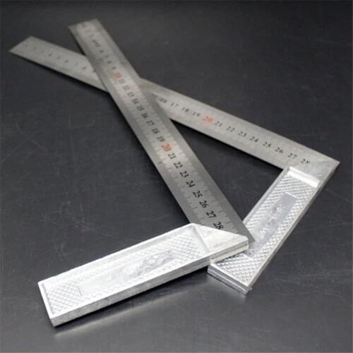 New Metal Steel Engineers Try Square Set Wood Measuring Tool Right Angle Ruler 90 Degrees Measurement Instruments 25cm/30cm