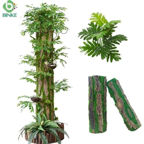 Simulation Bark Pipe Decoration Water Pipe Column Shelter Wall Indoor Balcony Decoration Natural Plant Fake Tree Artificial Tree