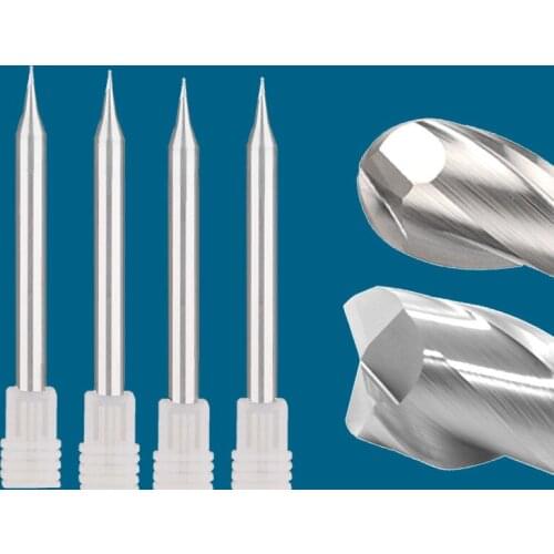 Micro Aluminum cutting end mill Fraise gravure bord Cutter CNC routeur Bits fraise en bout pour Machine Engraving cutter