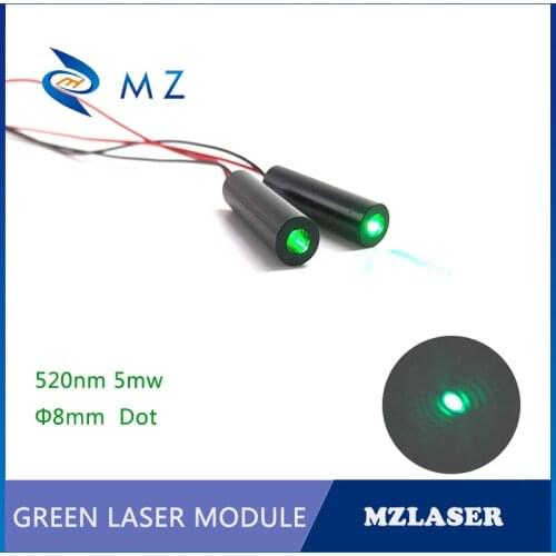 Dot green laser module 520nm 5mw laser module Industrial grade green APC drive circuit laser module