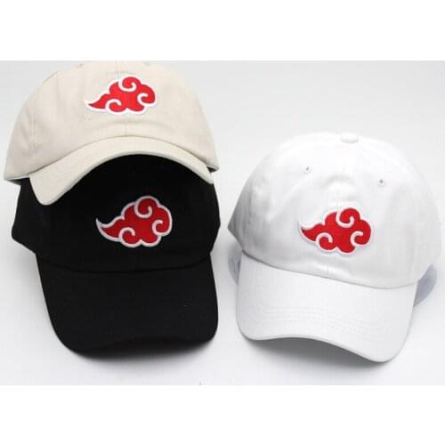 Hot sell hat Anime Ninja Cosplay red cloud the embroidered baseball caps for men and women outdoor sports caps