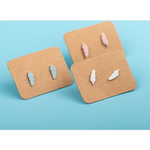 Multicolor Small Leaves Ceramic Earrings Exquisite Porcelain Accessories Wholesale #LY208