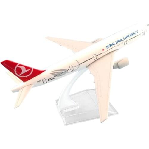 1/400 Plane Model Toy 16cm Turkish Airliner 777 Plane Aircraft Airplane Model Toy Kids Gift Souvenir