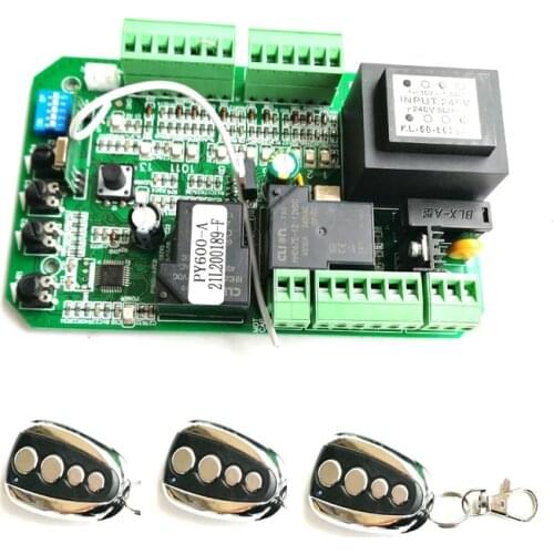Gate motor controller circuit board electronic card for sliding gate opener soft start function pedestrian mode 110V or 220V