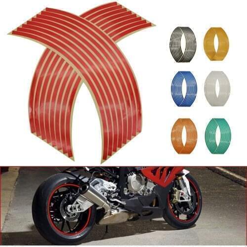 Motorcycle Wheels Stickers Decoration Stripe 3D Reflective Rim Sticker For Honda CRF 250 1000 L M Kawasaki VERSYS ZG1000 ZRX1100