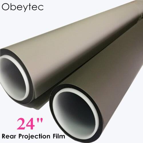 Obeycrop 24" dhesive Transparent rear projection film( store window), Holographic Projection screen with low cost