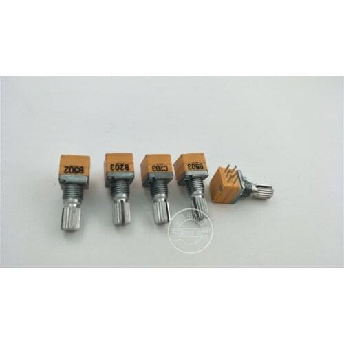Original new 100% RK097G duplex potentiometer B5K B50K B20K C20K handle length 15MM (SWITCH)
