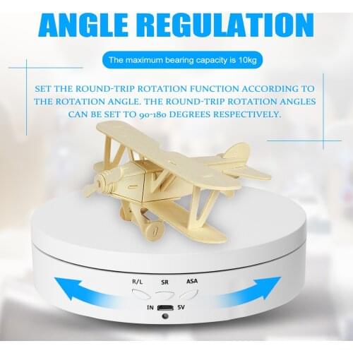 360 Degree Electric Rotating Turntable Display Stand for Video Photography Props Speed Adjustable Display Turntable Utility Tool