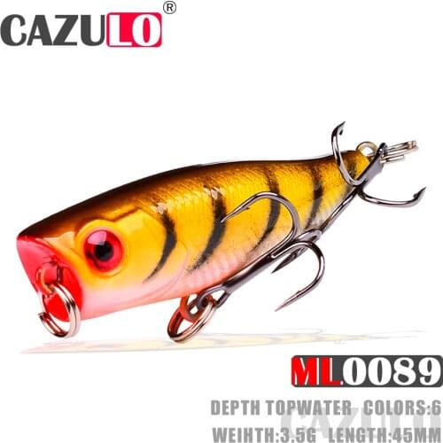 Popper Fishing Lures Accesorios Isca Artificial Weights 3.5g 45mm Floating Baits Topwater De Pesca Wobblers For Pike Fish Leurre